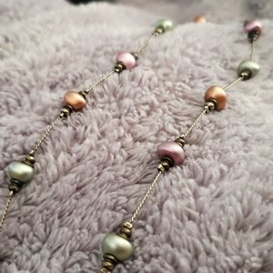 《 Antique Multicolor Pearl Necklace 》